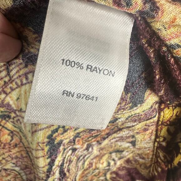 J. Jill Women's Top - Brown and Gold Paisley - Picture 8 of 8